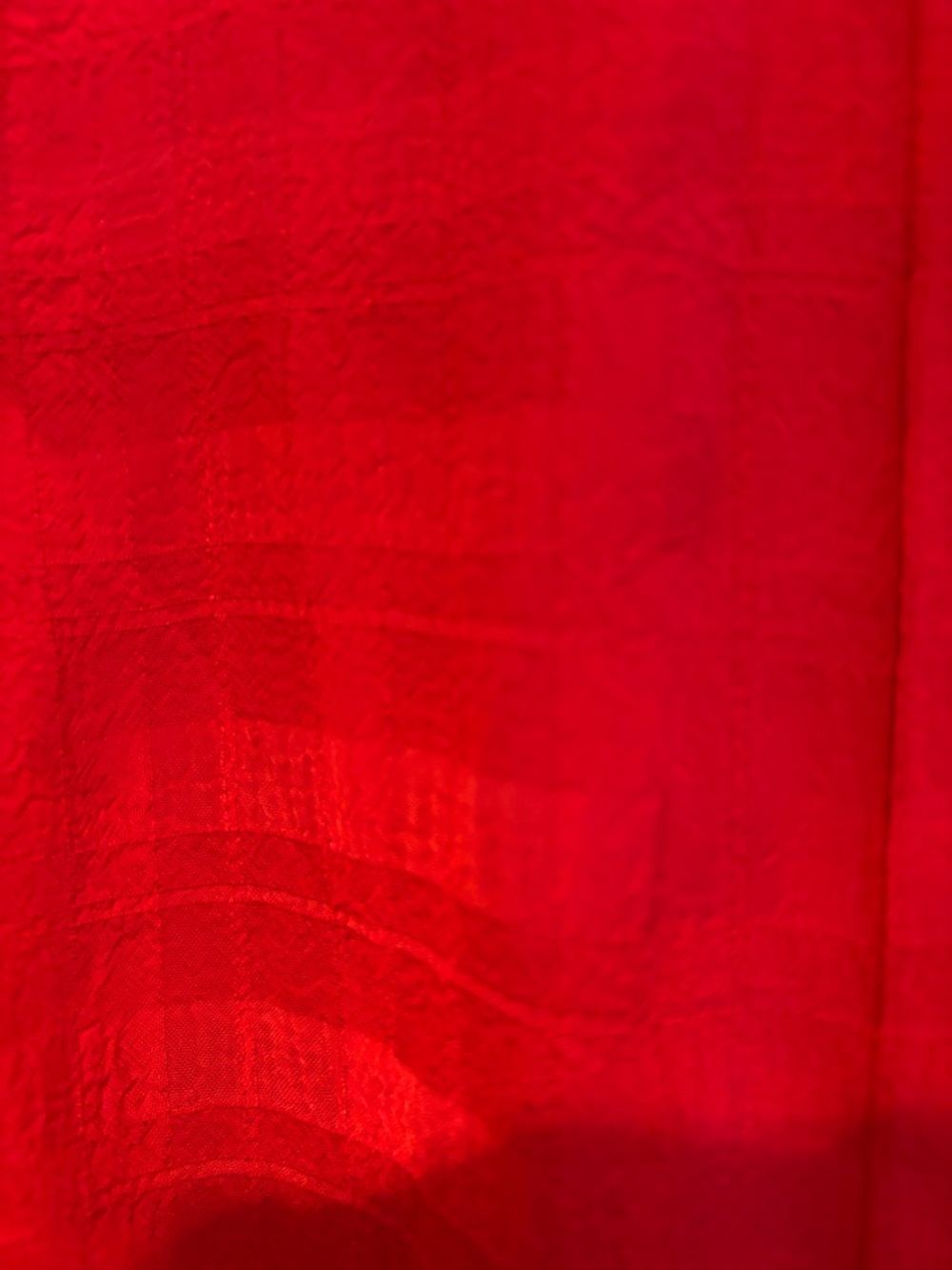 LOFT Red Button-Front Textured Dress - Picture 3 of 5